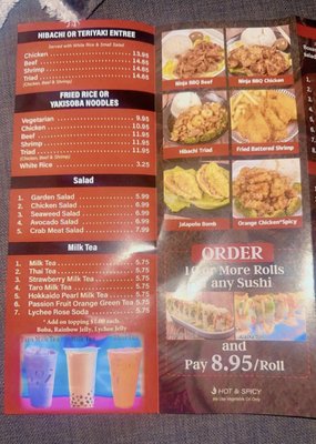 Menu photo 1 Ninja Hibachi Express North Highlands, CA