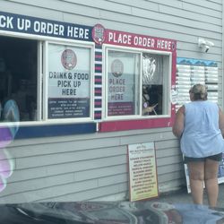 Beach Bums Cafe & Creamery - Window to order at