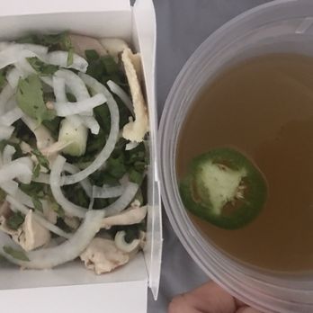 Pho Element - I didn't like it. This was a large chicken pho to-go. - Vietnamese Near Me - San Mateo, California