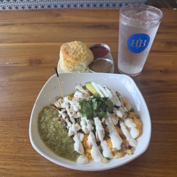 The Buttered Biscuit - Moberly - The Aztec Scramble with a biscuit - Breakfast & Brunch Near Me - Bentonville, Arkansas The Buttered Biscuit - Moberly - The Aztec Scramble with a biscuit - Breakfast & Brunch Near Me - Bentonville, Arkansas