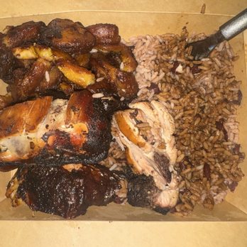 Jamrock Jerk - Jerked Chicken w/ Rice & Peas & Fried Plantains - Food Trucks Near Me - New York, New York Jamrock Jerk - Jerked Chicken w/ Rice & Peas & Fried Plantains - Food Trucks Near Me - New York, New York