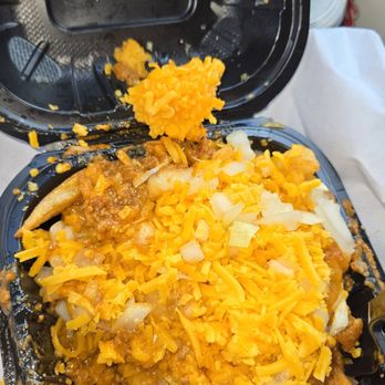 Tam's Burgers - Small Order of Chili Cheese Fries with Frozen Cheese and Cold Fries. - Burgers Near Me - Rialto, California Tam's Burgers - Small Order of Chili Cheese Fries with Frozen Cheese and Cold Fries. - Burgers Near Me - Rialto, California