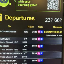 Vueling - Picture of original flight at 1400 Delayed to 0300