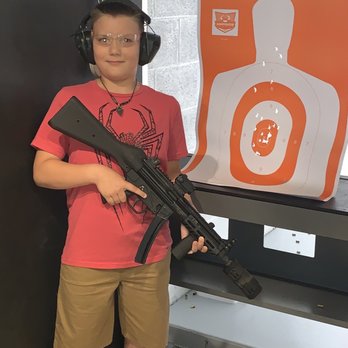 Gunfighter Canyon - Indoor Shooting Experience - My sons first time, great grouping with the fully automatic MP5 9mm. - Gun/Rifle Ranges Near Me - Williams, Arizona