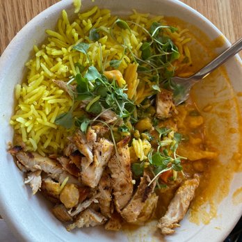 Aubergine Kitchen - Spicy Spicy Coconut Curry Bowl - Mediterranean Near Me - Orem, Utah Aubergine Kitchen - Spicy Spicy Coconut Curry Bowl - Mediterranean Near Me - Orem, Utah