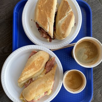Kasalta - Pastrami sandwich and mordelo sandwich with coffee. - Spanish Near Me - San Juan, Puerto Rico