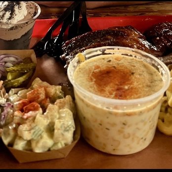 Terry Black's Barbecue - Tray of bbq meat and sides. - Barbeque Near Me - Dallas, Texas Terry Black's Barbecue - Tray of bbq meat and sides. - Barbeque Near Me - Dallas, Texas