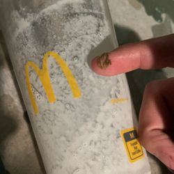 McDonald's - A leaf I found at the bottom of my shake