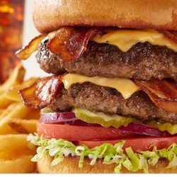 Willie's Food & Spirits - Bulldog Burger W/FF (Double bacon cheeseburger)