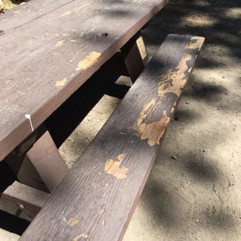 Old Shady Rest Camground - Camp table in need of facelift - Campgrounds Near Me Old Shady Rest Camground - Camp table in need of facelift - Campgrounds Near Me