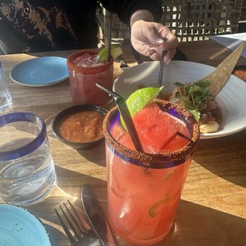Ola Mexican Kitchen - Drinks on patio - Mexican Near Me - Long Beach, California Ola Mexican Kitchen - Drinks on patio - Mexican Near Me - Long Beach, California