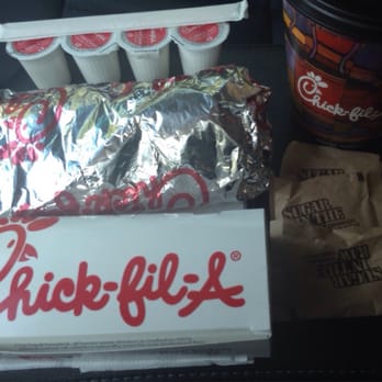 Chick-fil-A - Breakfast Chicken Burrito meal with Coffee and Hashbrowns - Fast Food Near Me - San Antonio, Texas