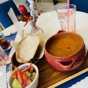 Yummilicious Cafe & Bakery - Bean Soup w/ homemade bread & side salad - Cafes Near Me - Utica, New York Yummilicious Cafe & Bakery - Bean Soup w/ homemade bread & side salad - Cafes Near Me - Utica, New York