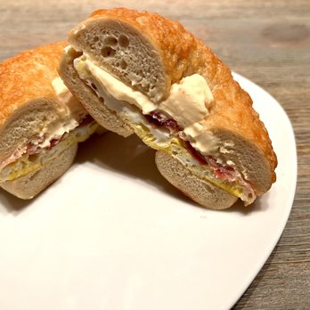 Bruegger's Bagels - Sriracha Honey Sunrise Bagel Sandwich. The sriracha honey cream cheese is not too spicy. Great breakfast sandwich! - Bagels Near Me - Ladera Ranch, California Bruegger's Bagels - Sriracha Honey Sunrise Bagel Sandwich. The sriracha honey cream cheese is not too spicy. Great breakfast sandwich! - Bagels Near Me - Ladera Ranch, California