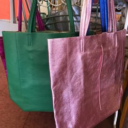 Coquelicot - Italian Leather totes....metallic and regular