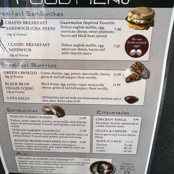 Terra Coffee - Food menu - Coffee & Tea Near Me - Chicago, Illinois