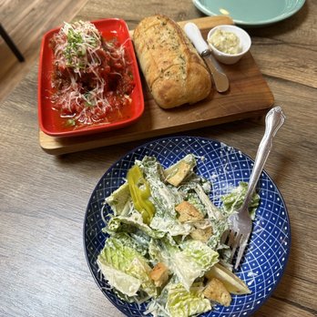 D'Avanzo's - Meatball appetizer and Caesar salad. - Wine Bars Near Me - Goldendale, Washington