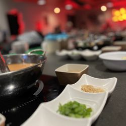 Tabu Shabu - Carlsbad - Spicy Miso broth and condiments