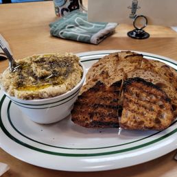 Hummus and bread Hummus and bread