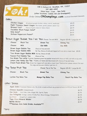 Menu photo 7 Oh Dumplings Brooklyn, NY Menu photo 7 Oh Dumplings Brooklyn, NY