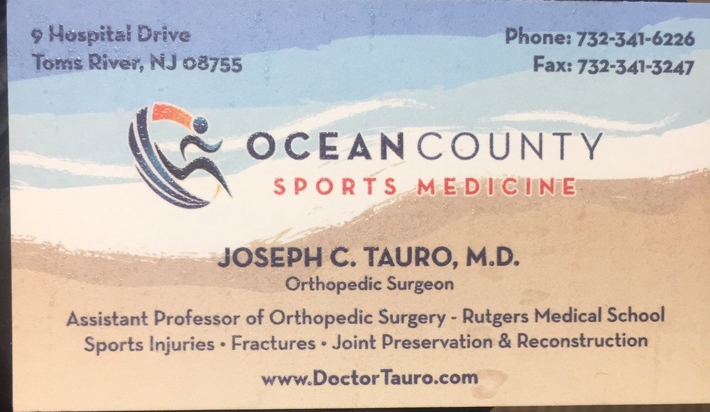 OCEAN COUNTY SPORTS MEDICINE Updated June 2024 9 Hospital Dr, Toms