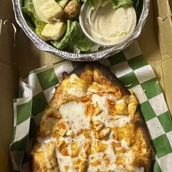 Fire Pizza - Caesar Side Salad and The Buffalo Blaze - Pizza Near Me - Elizabethton, Tennessee