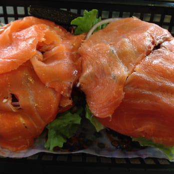 Bagel Cafe - Everything bagel with cream cheese & nova w/ onions, tomatoes and capers. - Bagels Near Me - Herndon, Virginia Bagel Cafe - Everything bagel with cream cheese & nova w/ onions, tomatoes and capers. - Bagels Near Me - Herndon, Virginia