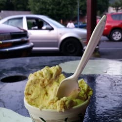 Nothing beats a delicious bowl of ice cream after a long day of working on the railroad
