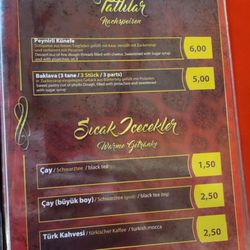 Tadim Ocakbaşı - Menu, October 2023.
