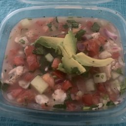 Shrimp ceviche (tostada) Shrimp ceviche (tostada)