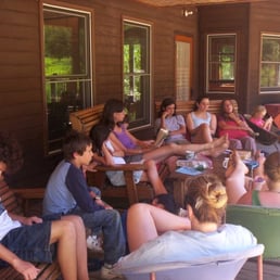 Emandal - Story time on the deck of the dining hall, a time loved by all!!! - Guest Houses Near Me - Willits, California