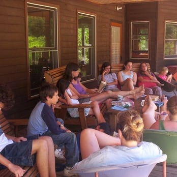 Emandal - Story time on the deck of the dining hall, a time loved by all!!! - Guest Houses Near Me - Willits, California