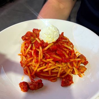 Pizzeria Omaggio - Spaghetti 'Nduja e Salsiccia - Pizza Near Me - Charlotte, North Carolina Pizzeria Omaggio - Spaghetti 'Nduja e Salsiccia - Pizza Near Me - Charlotte, North Carolina