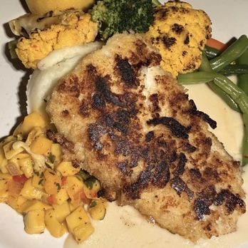 Kona Steak and Seafood - Mac nut crusted sea bass - Seafood Near Me - Monterey, California Kona Steak and Seafood - Mac nut crusted sea bass - Seafood Near Me - Monterey, California