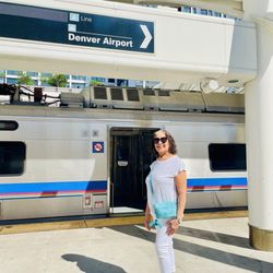 Denver Union Station - Right behind the stations building is the light rail that takes you to the airport