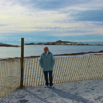 Gooseberry Beach - Scruffy person on nice beach. - Beaches Near Me - Newport, Rhode Island