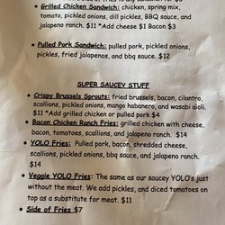 Saucey'z - Menu