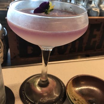 Stripsteak - Le Cheiffre- possibly the prettiest (and tastiest) cocktail ever - Steakhouses Near Me - Honolulu, Hawaii