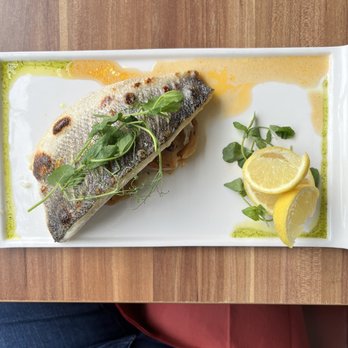 Titan Restaurant - Sea bass over fennel - British Near Me - Douglas, IOM