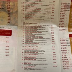 Tinley Tandoori - Menu