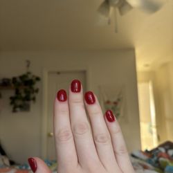 TLC Nail Spa - Red dip nails