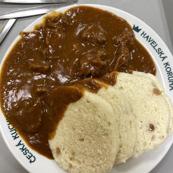 Havelská Koruna - 4A. Beef goulash + bread dumplings - Czech Near Me - Prague, Puerto Rico Havelská Koruna - 4A. Beef goulash + bread dumplings - Czech Near Me - Prague, Puerto Rico