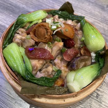 The Soup - S9. Steamed Rice in Lotus Leaf with Abalone, Chicken, Shiitake Mushroom, and Jujube - Soup Near Me - San Francisco, California