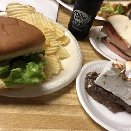 a sandwich and chips on a table