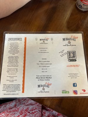 Menu photo 1 Michael's Ali Coal Fired Pizza Clermont, FL