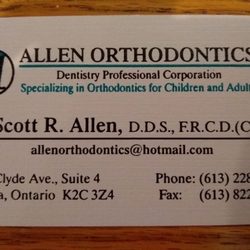 Allen R Scott, DDS - Business card.