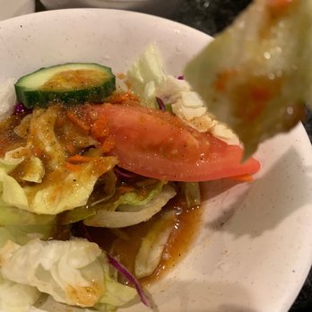 Kyoto Japanese Steakhouse - House salad with ginger dressing....very watery - Steakhouses Near Me - Everett, Washington Kyoto Japanese Steakhouse - House salad with ginger dressing....very watery - Steakhouses Near Me - Everett, Washington