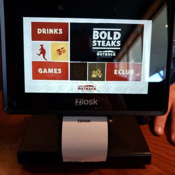 Outback Steakhouse - Love the option to use the ziosk to call the server or order food and drinks - Steakhouses Near Me - Newhall, California Outback Steakhouse - Love the option to use the ziosk to call the server or order food and drinks - Steakhouses Near Me - Newhall, California