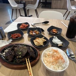 Korean short ribs and refillable sides Korean short ribs and refillable sides