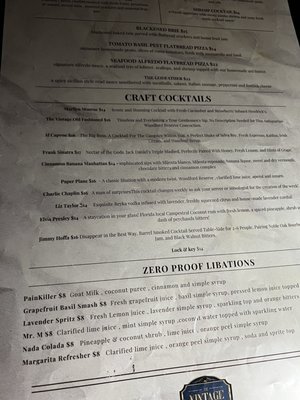Menu photo 4 The Vintage Speakeasy Orlando, FL Menu photo 4 The Vintage Speakeasy Orlando, FL